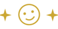 Happy face icon with stars representing satisfied dental patient experience in Round Rock.
